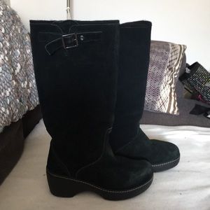 Crocs boots black suede